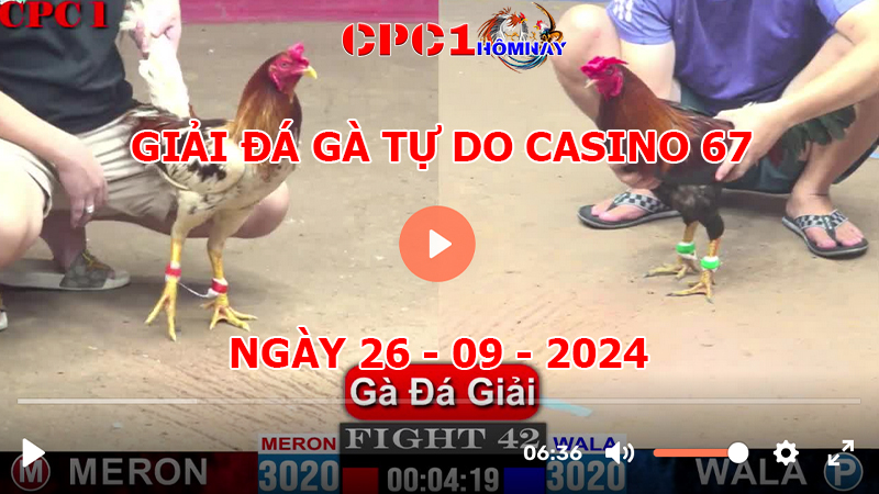 Giải Gà Tự Do C1 ngày 26-09-2024 tại Casino 67